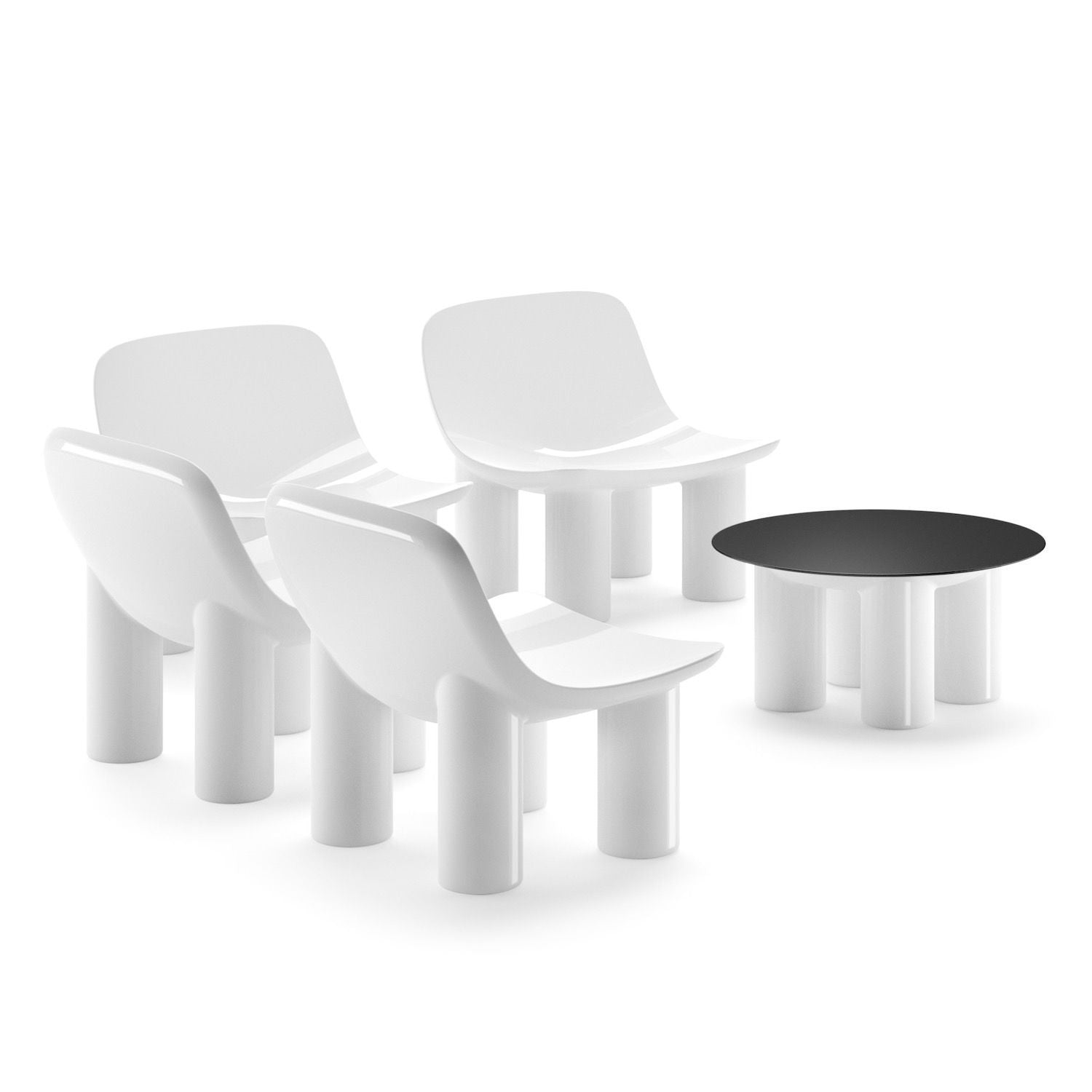 Tavolino basso da esterno in polietilene Atene by Plust