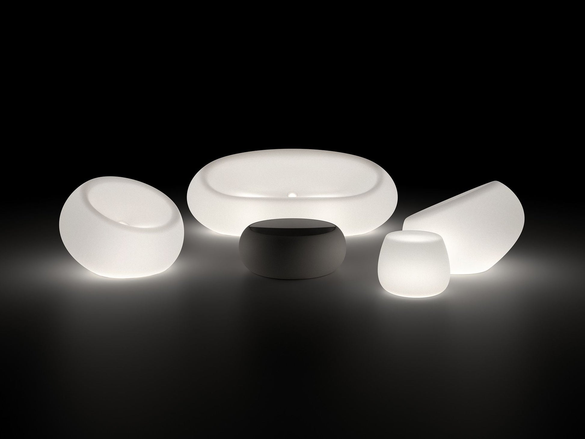 Pouf da esterno in polietilene Boom by Plust