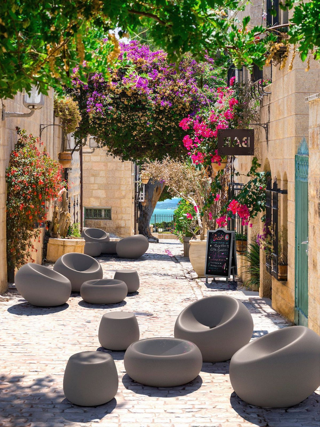 Pouf da esterno in polietilene Boom by Plust