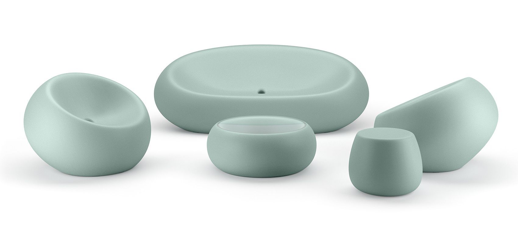 Pouf da esterno in polietilene Boom by Plust