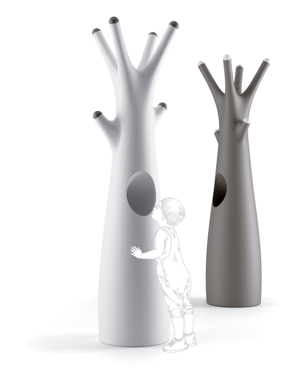 Attaccapanni da terra design moderno con contenitore Godot