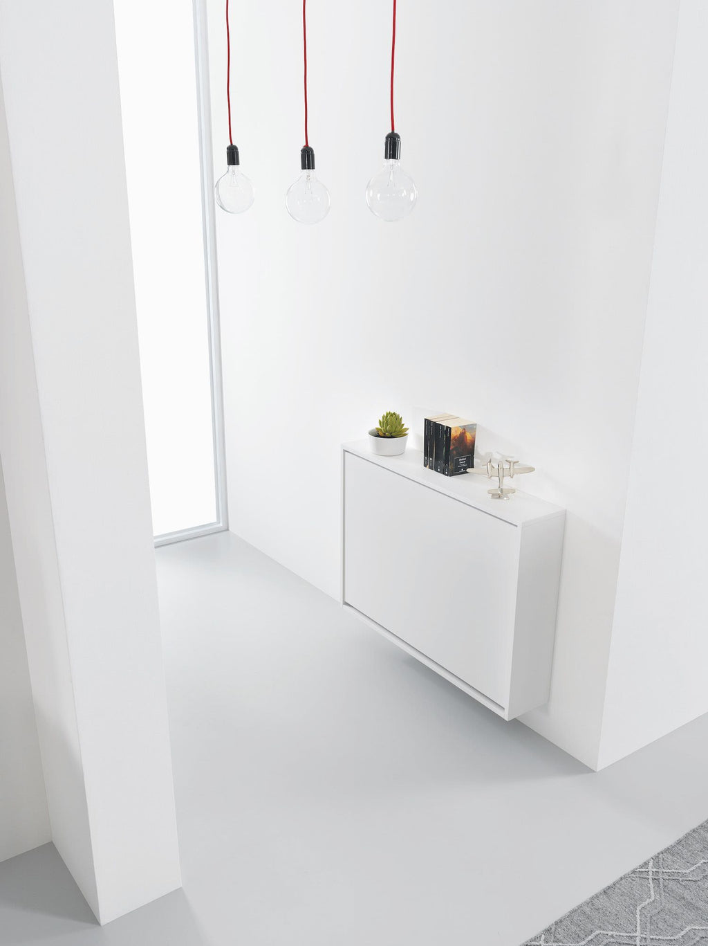 Scrivania a scomparsa con 3 sedie incorporate Jacob