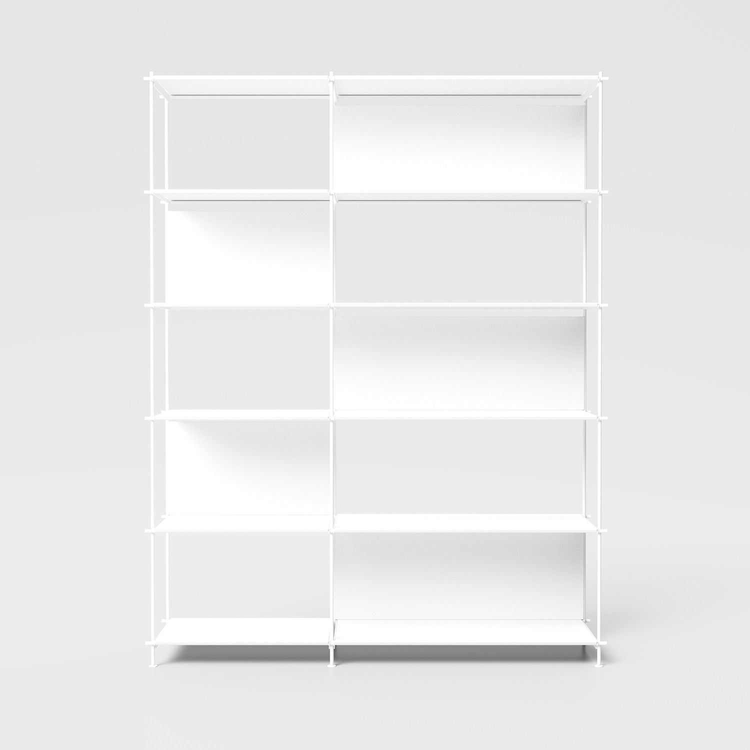 Libreria bifacciale in acciaio e laminato Miyoko