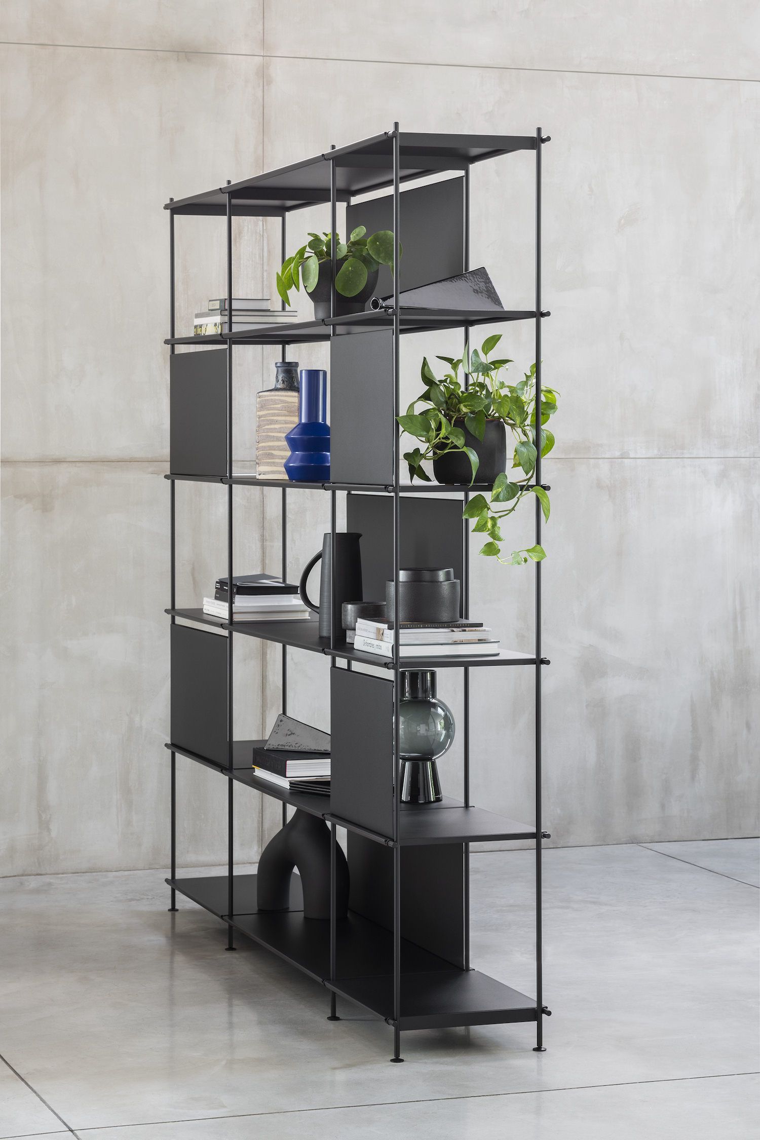 Libreria divisoria in acciaio Miyoko