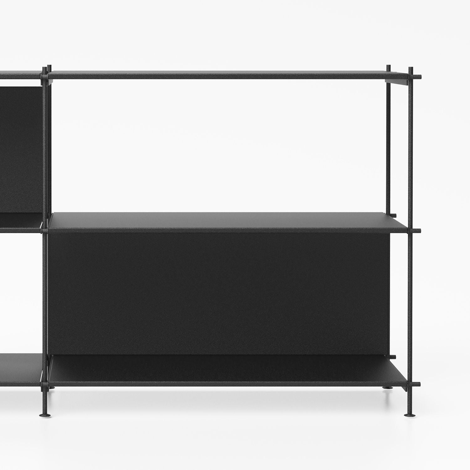 Libreria bassa in acciaio e laminato Miyoko 29