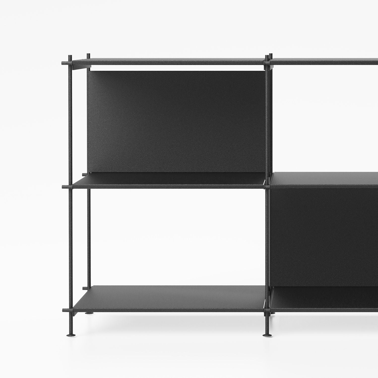 Libreria bassa in acciaio e laminato Miyoko 29