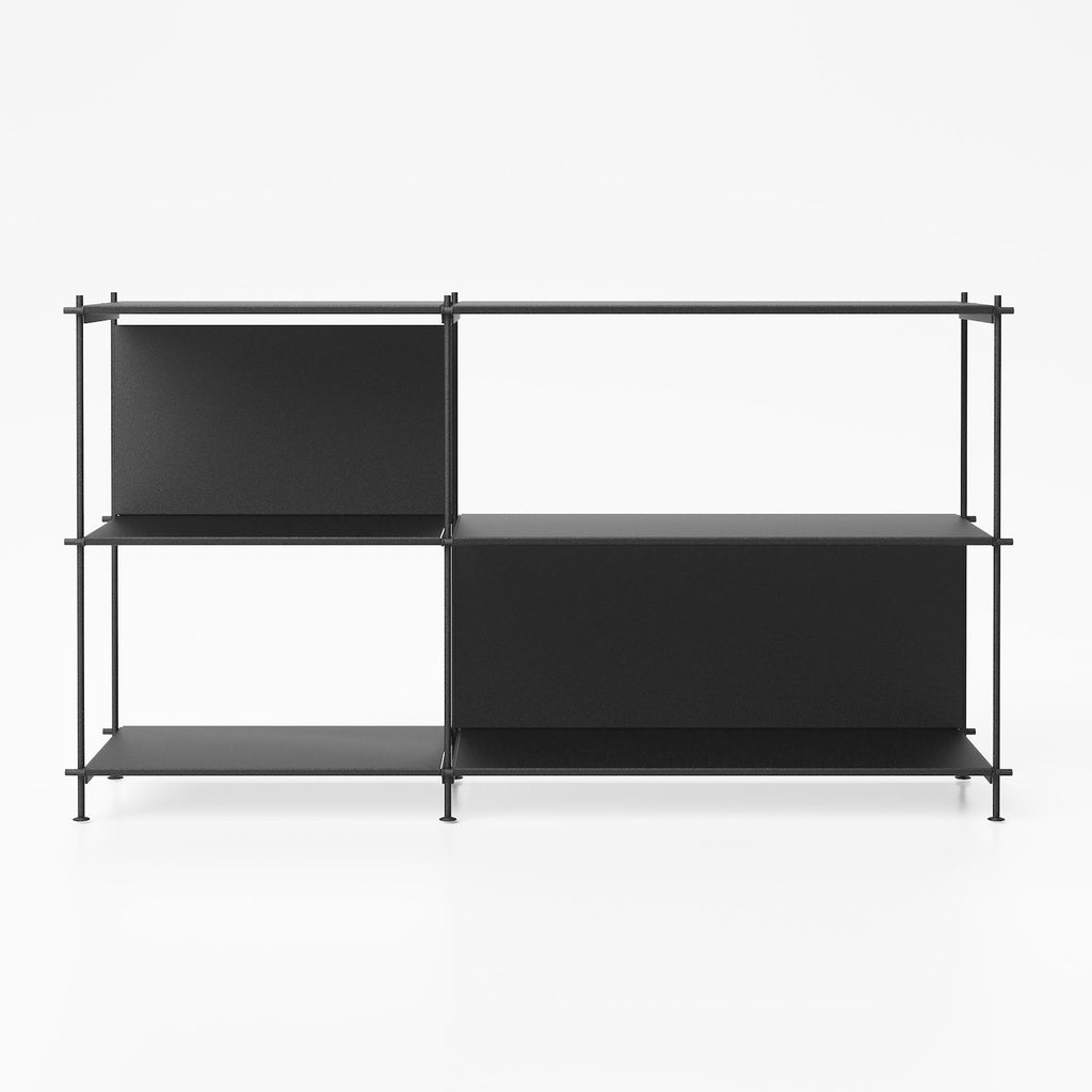 Libreria bassa in acciaio e laminato Miyoko 29