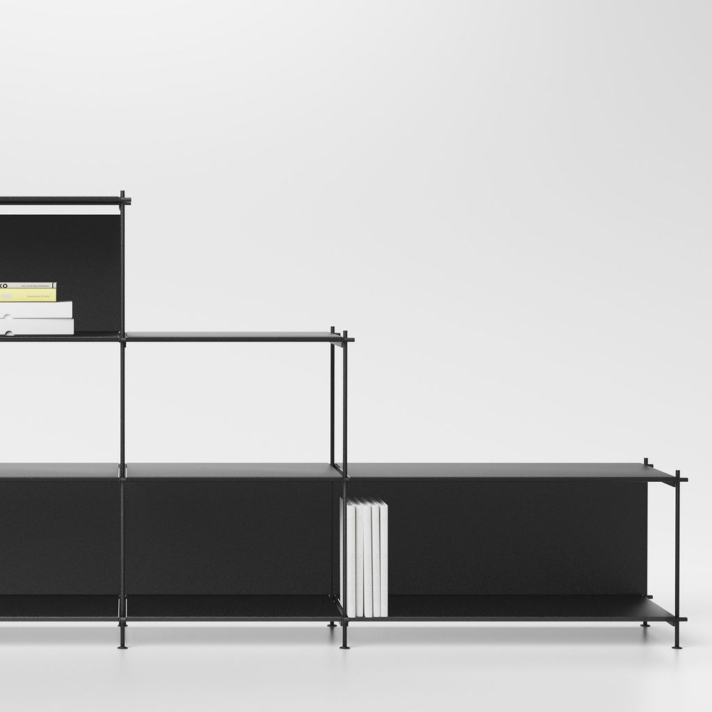 Libreria a scala in acciaio e laminato Miyoko 41