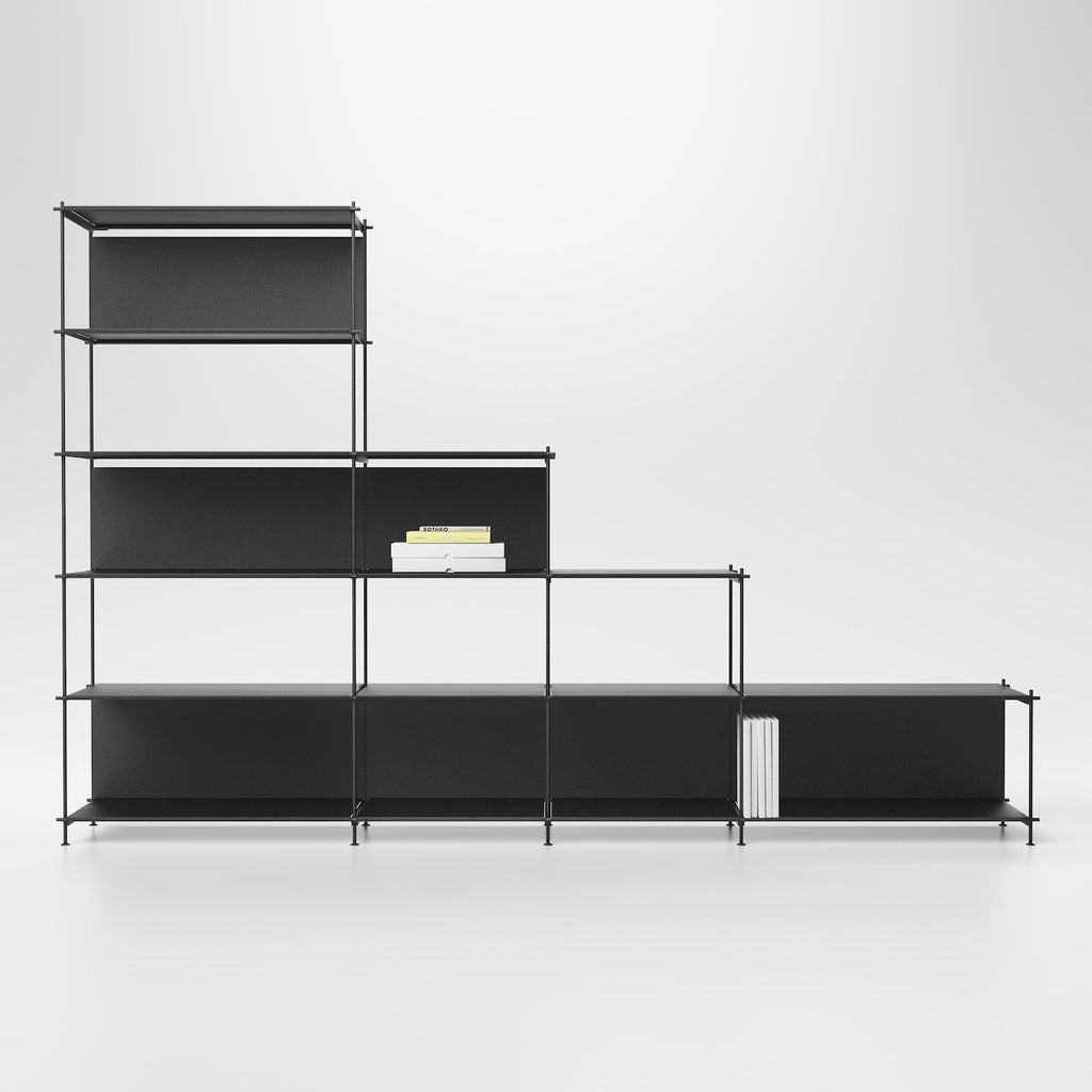 Libreria a scala in acciaio e laminato Miyoko 41