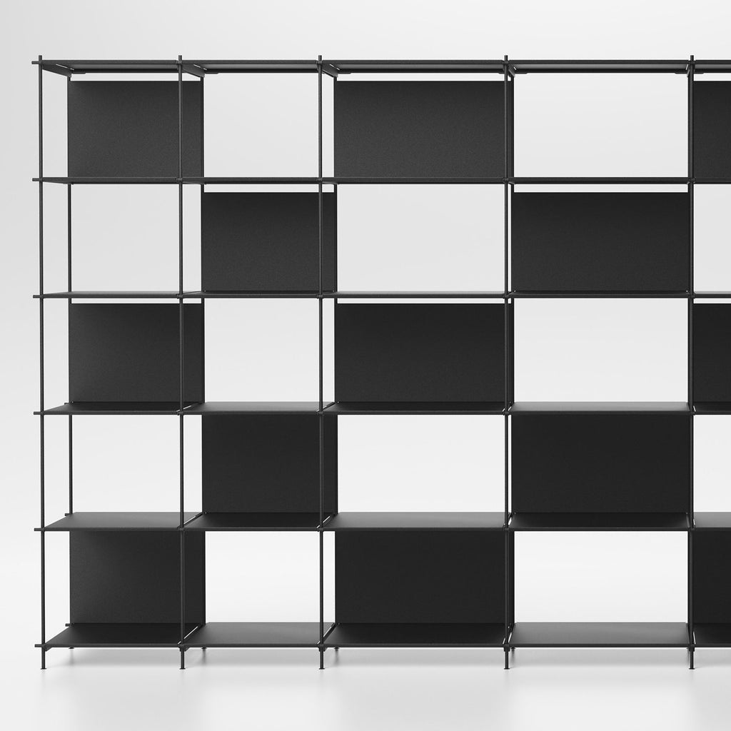 Libreria separa ambienti in acciaio e laminato Miyoko 60