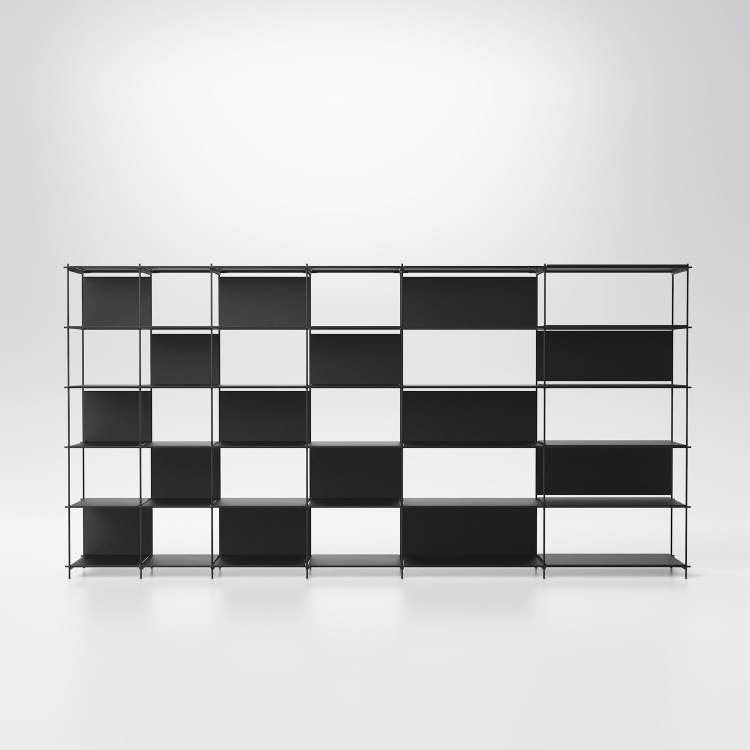 Libreria separa ambienti in acciaio e laminato Miyoko 60