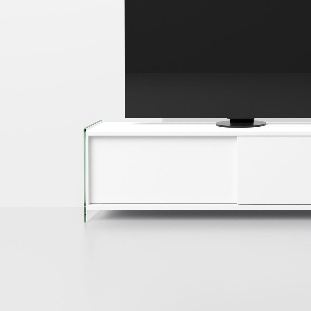 Mobile porta TV in vetro e laminao Tibor