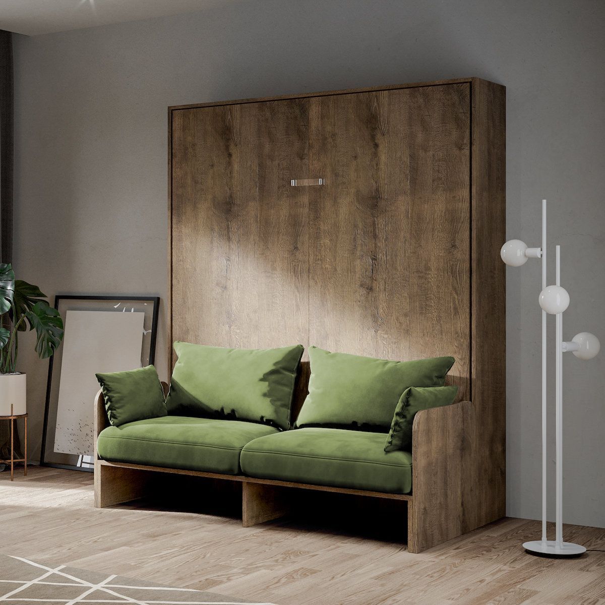 Letto matrimoniale a scomparsa con divano Lexton