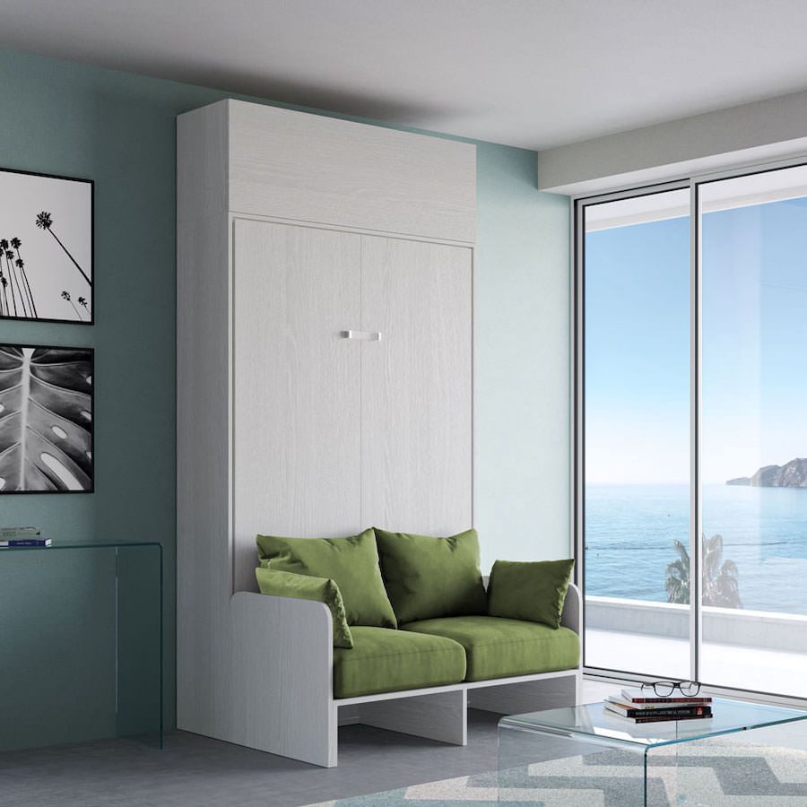 Letto a scomparsa con divano una piazza e mezza e pensile Lexton