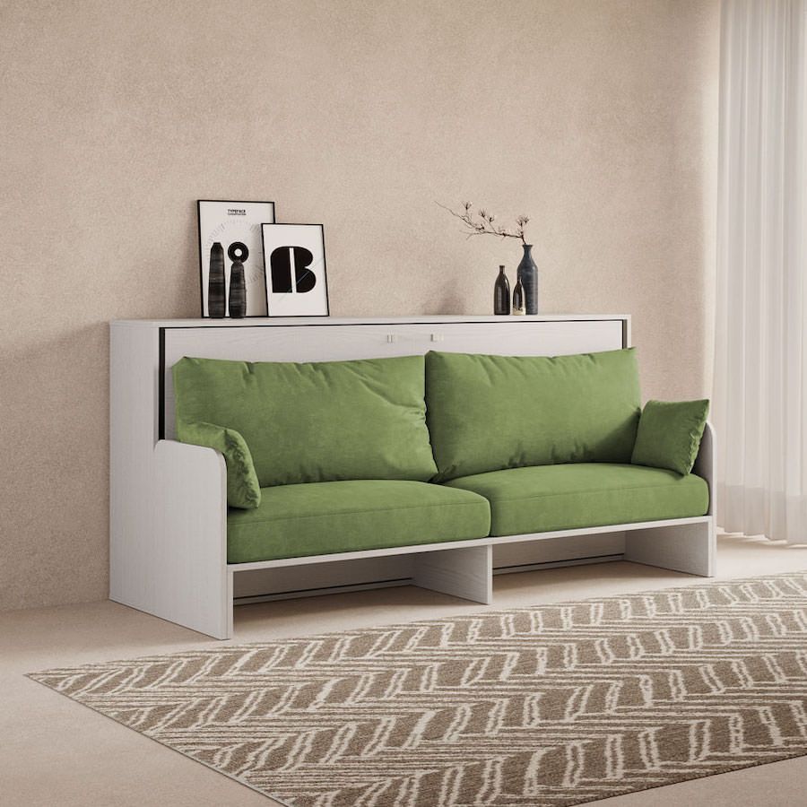 Letto singolo a scomparsa orizzontale con divano Auda