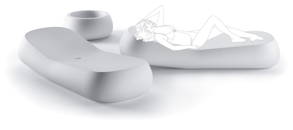 Lettino da giardino in polietilene Gumball by Plust