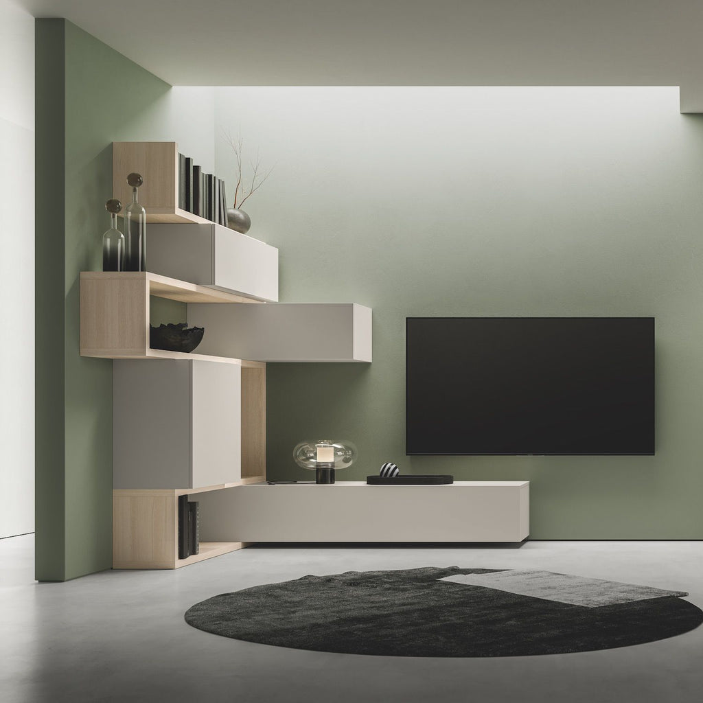 Parete attrezzata angolare moderna Lasting