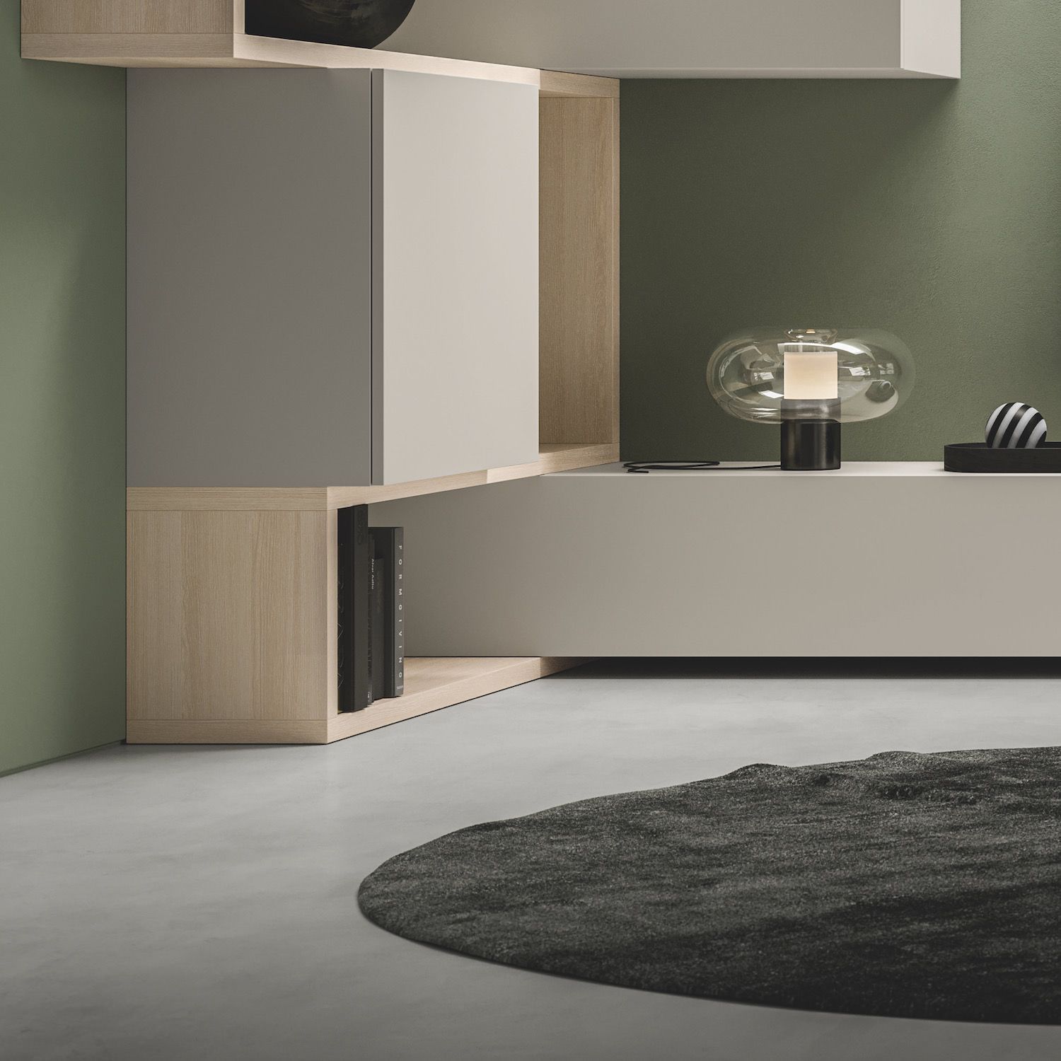 Parete attrezzata angolare moderna Lasting