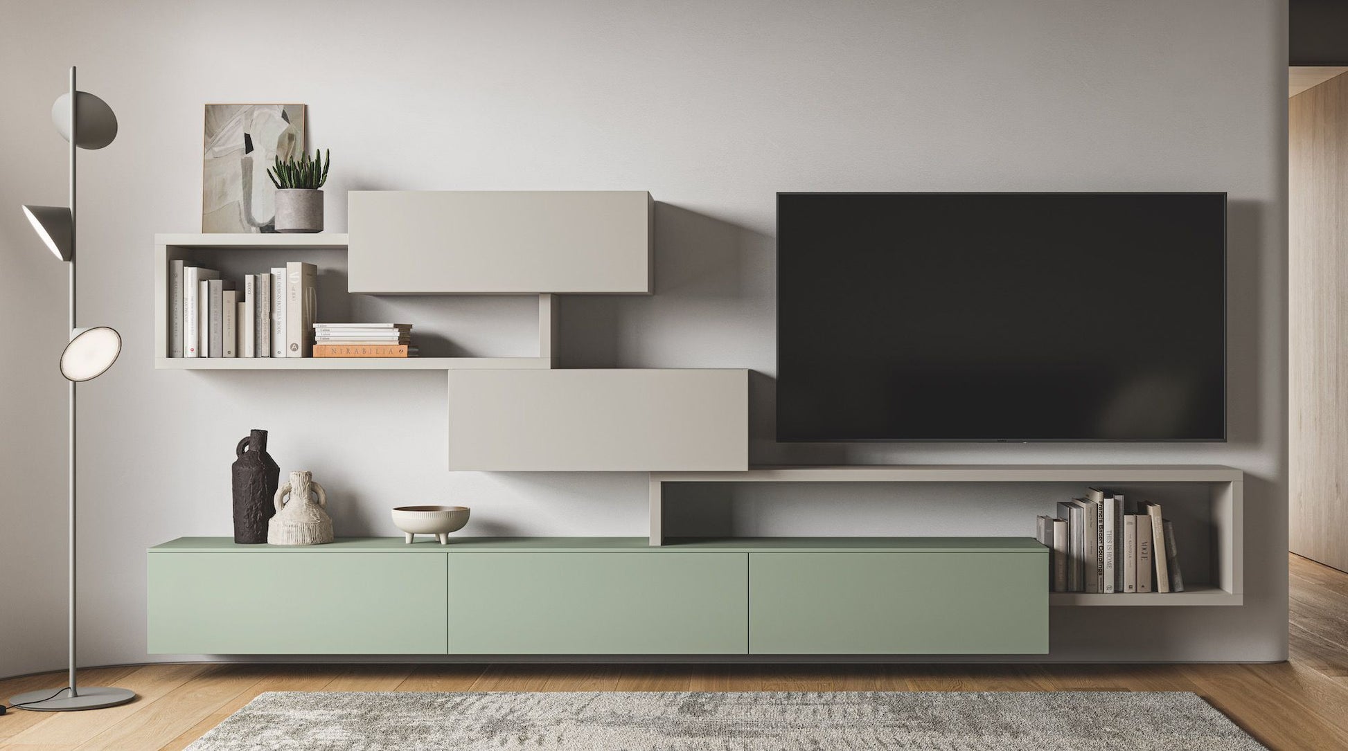 Parete attrezzata design moderno Lasting B