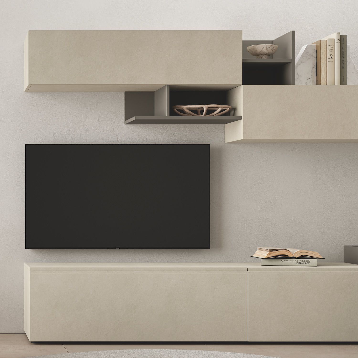 Parete attrezzata angolare moderna Lasting C