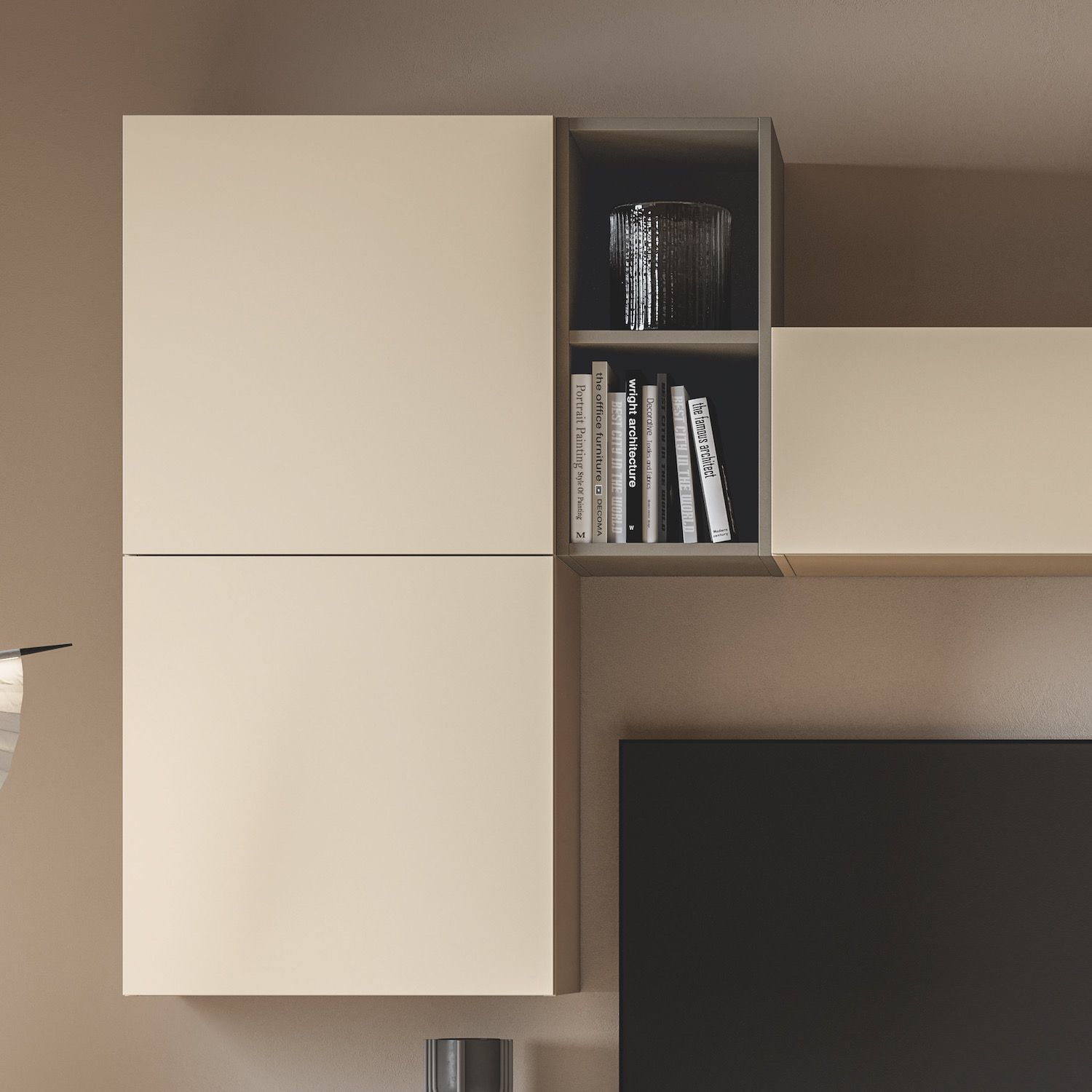 Parete attrezzata per ingresso soggiorno Lasting E