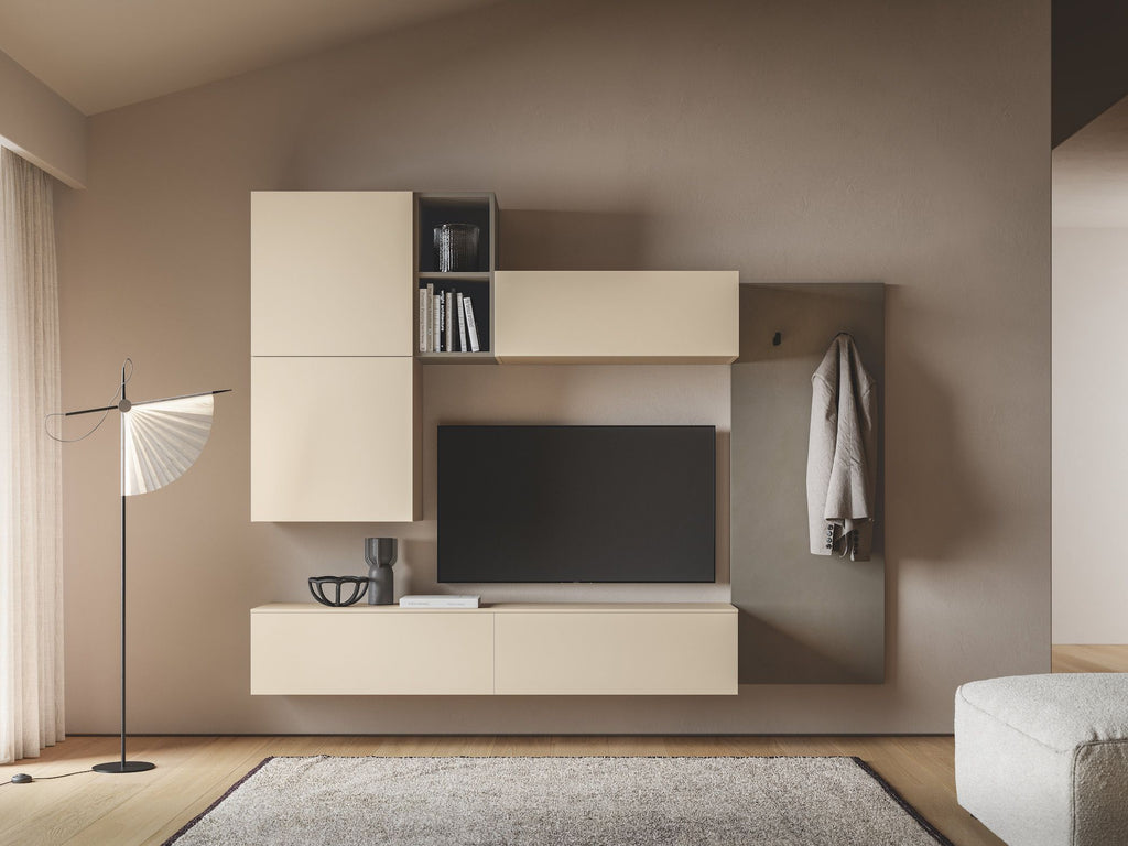 Parete attrezzata per ingresso soggiorno Lasting E