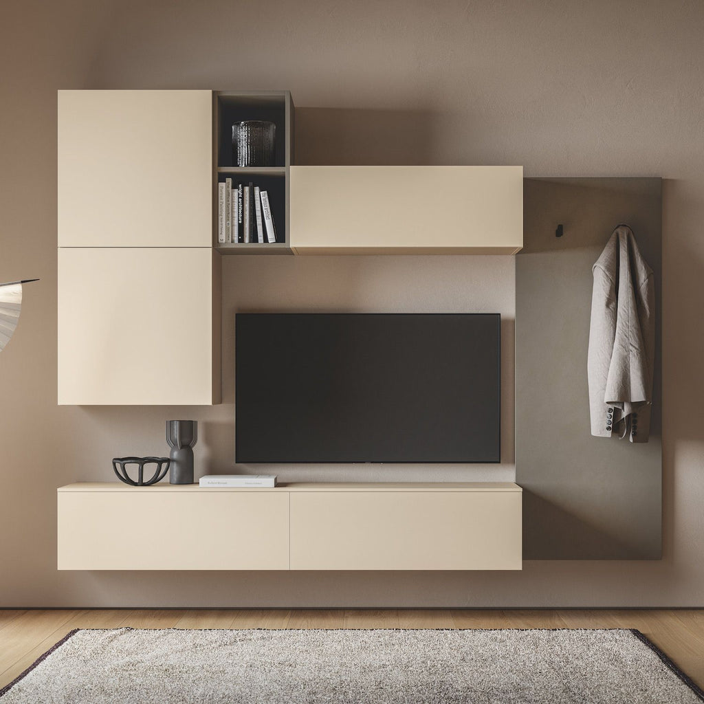 Parete attrezzata per ingresso soggiorno Lasting E