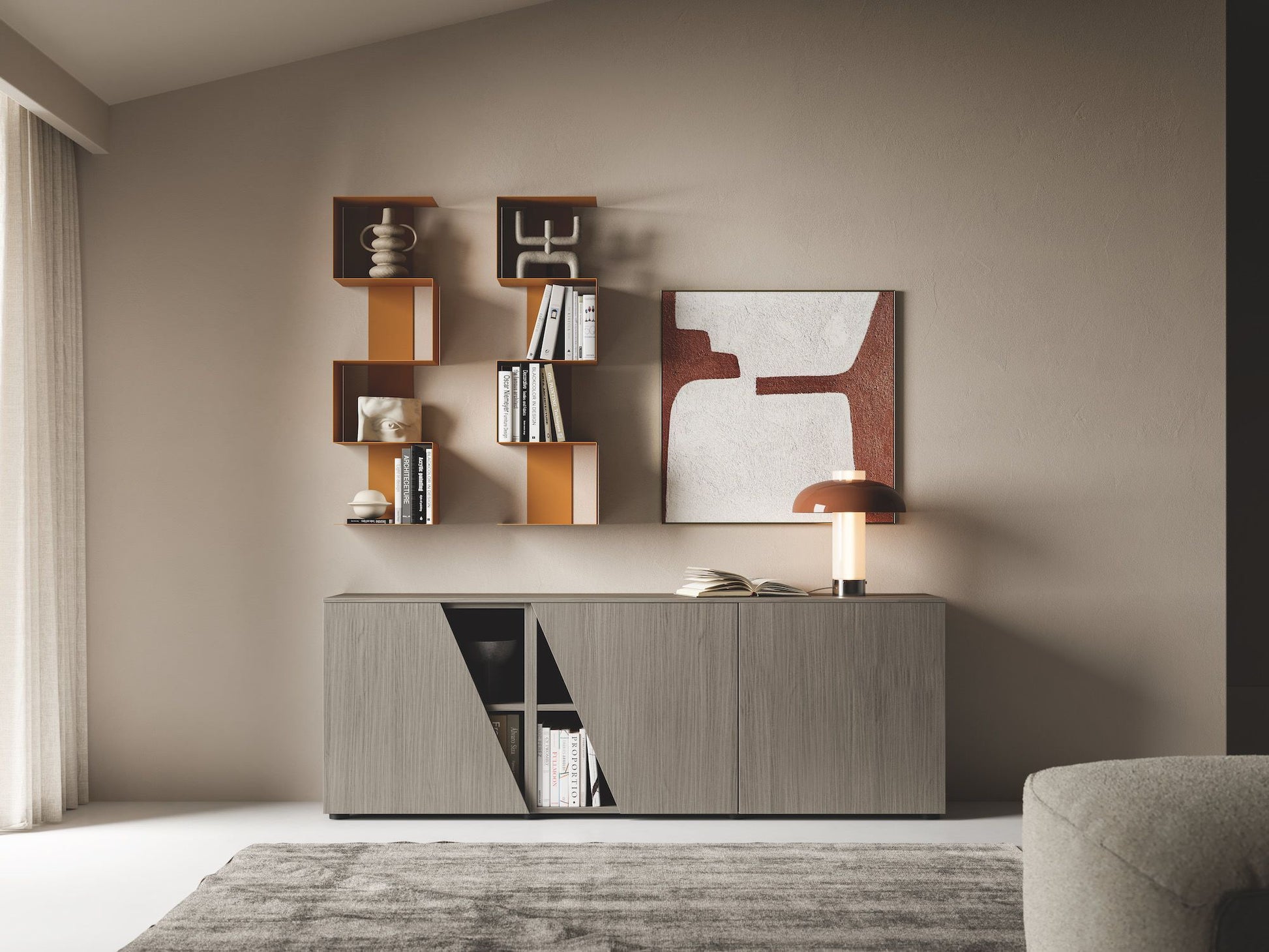 Parete attrezzata soggiorno moderno Lasting G