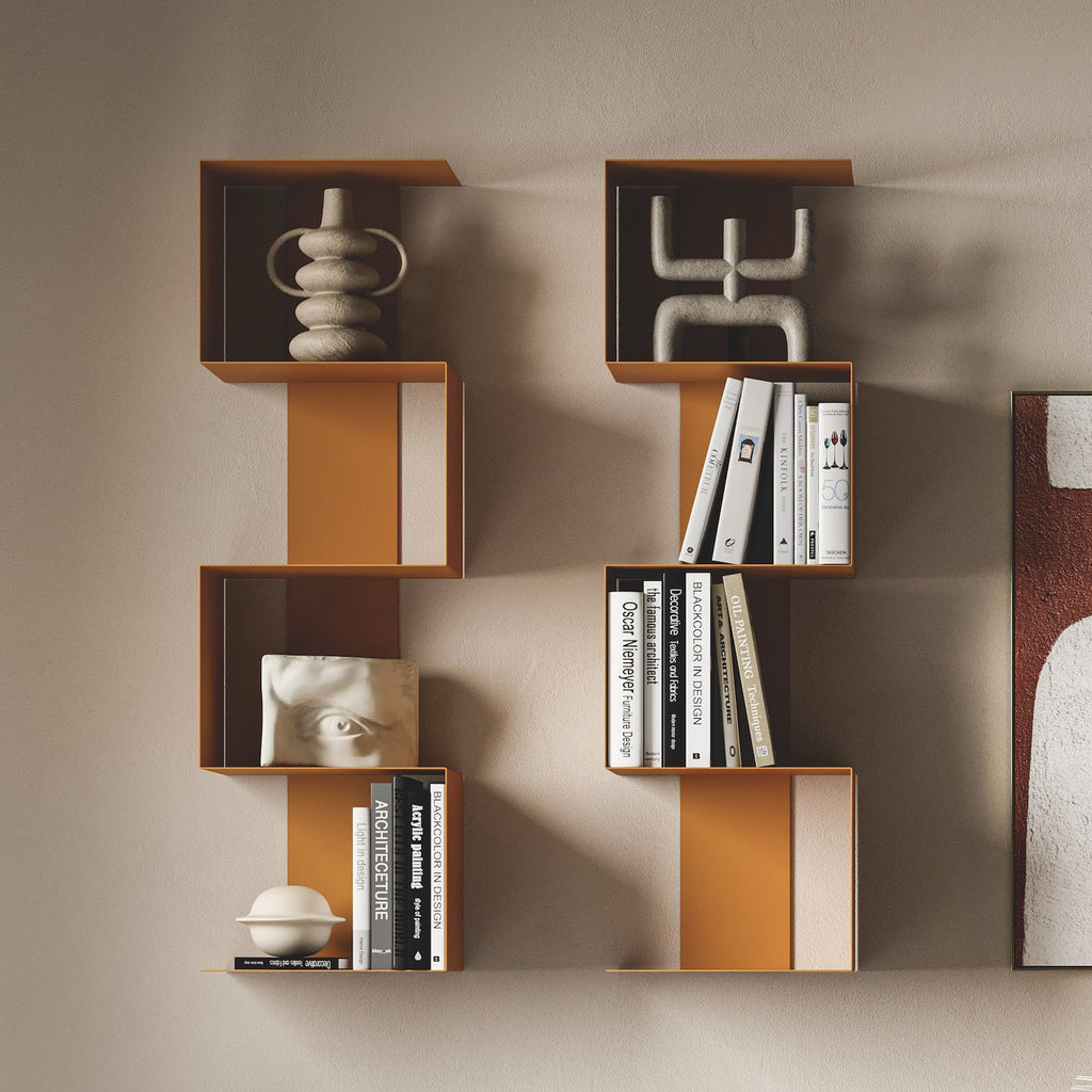 Libreria da parete moderna in acciaio Jaxon