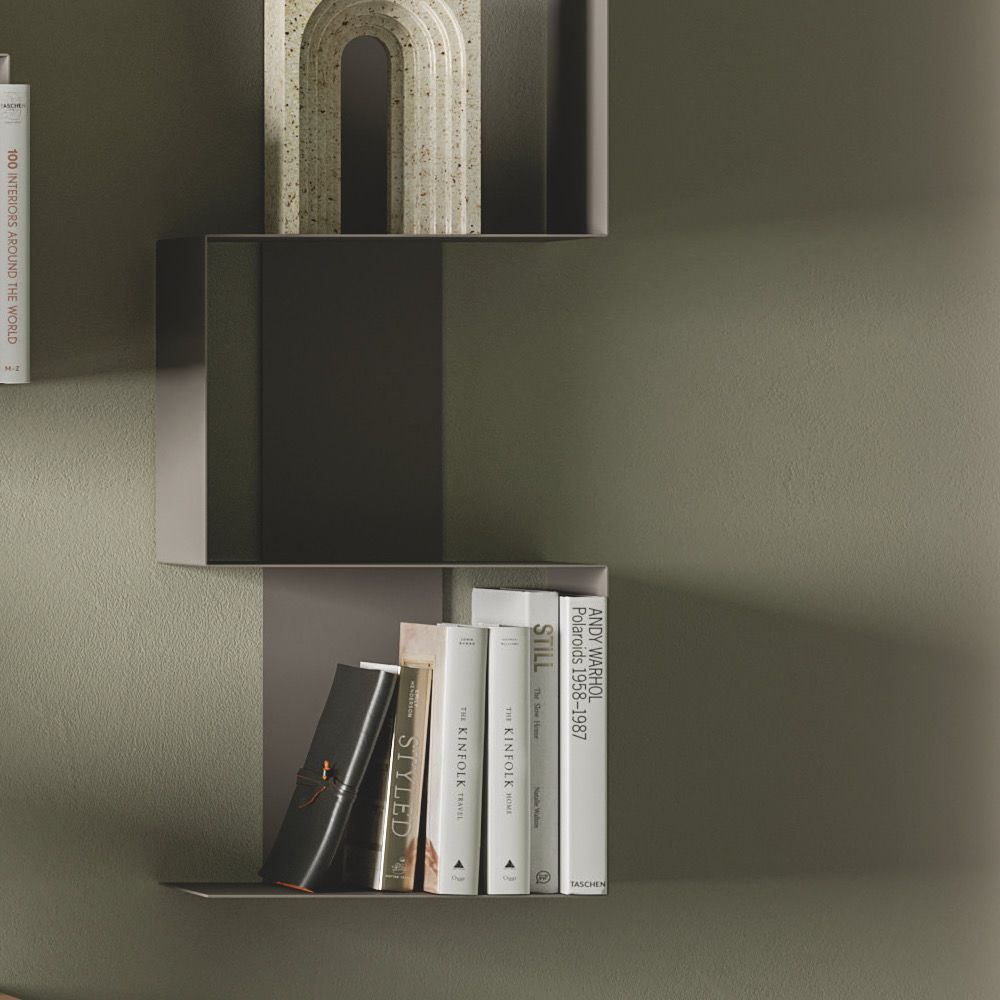 Libreria da parete moderna in acciaio Jaxon