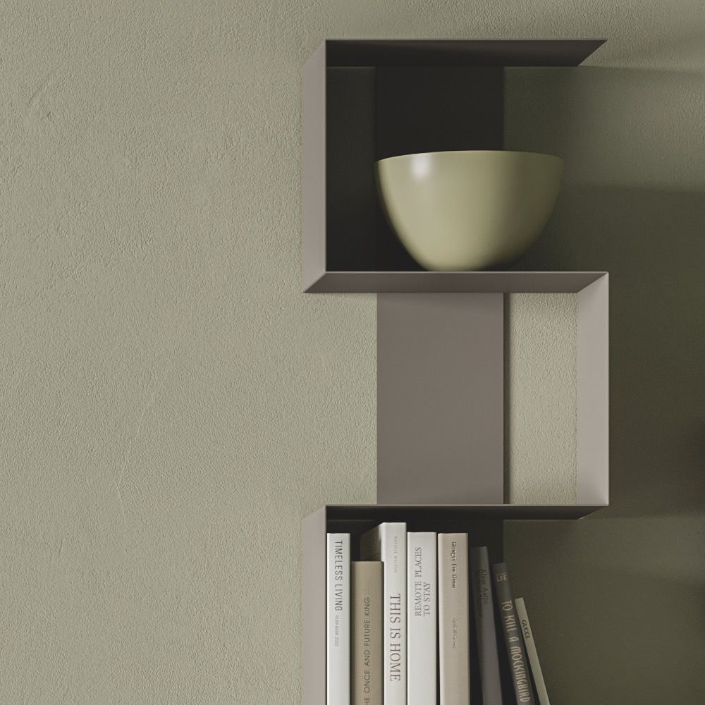 Libreria da parete moderna in acciaio Jaxon