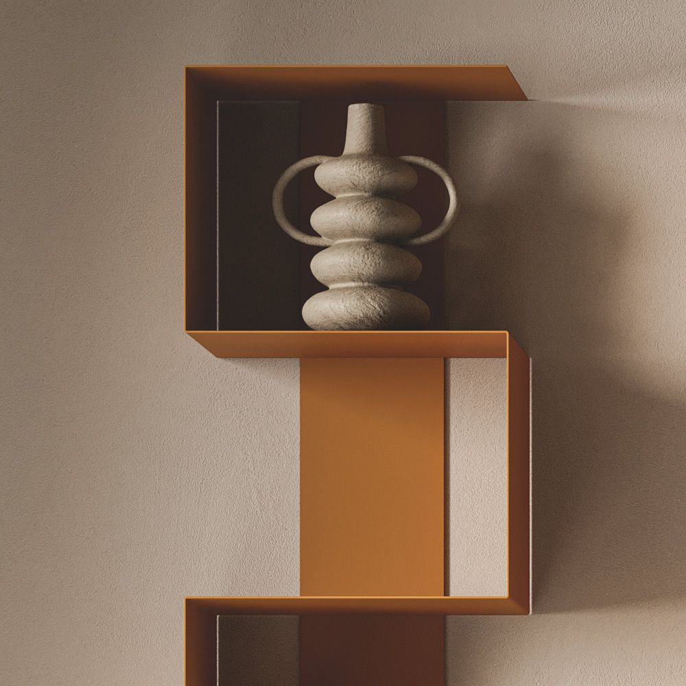 Libreria da parete moderna in acciaio Jaxon