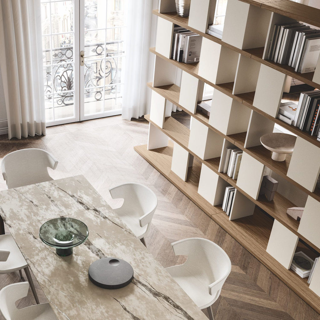 Libreria divisoria bifacciale autoportante Antero