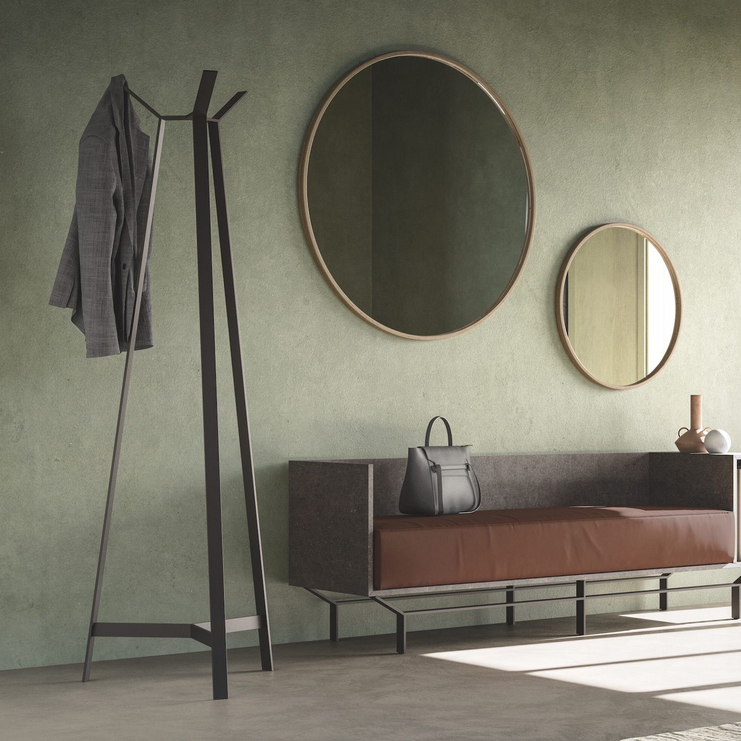 Appendiabiti da terra in acciaio verniciato Tobias