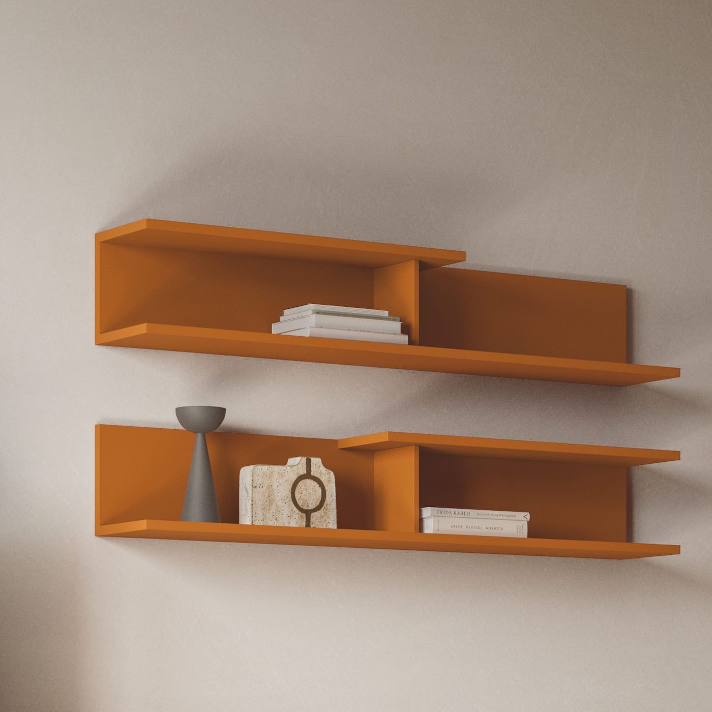 Coppia mensole da parete design moderno Allan