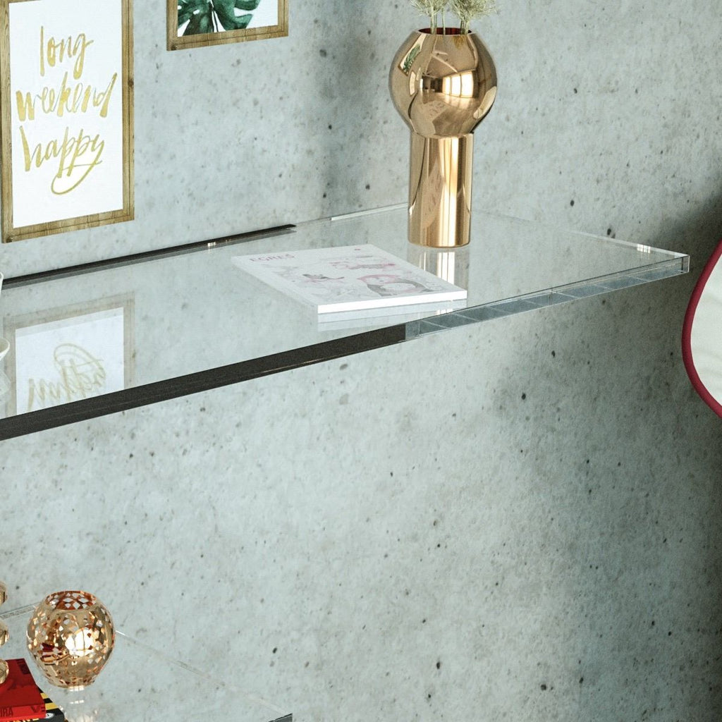 Mensola in plexiglass trasparente design moderno Benny