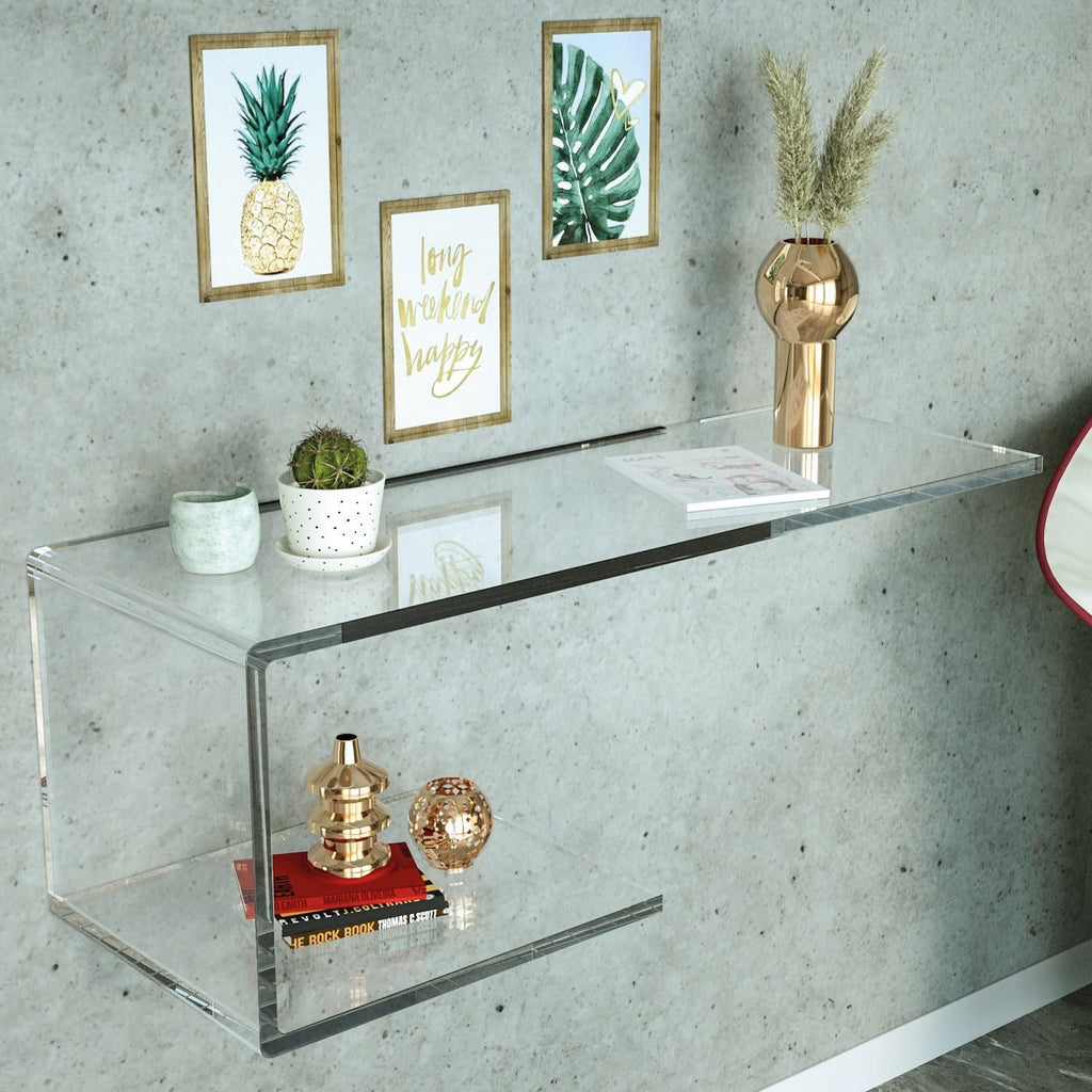 Mensola in plexiglass trasparente design moderno Benny