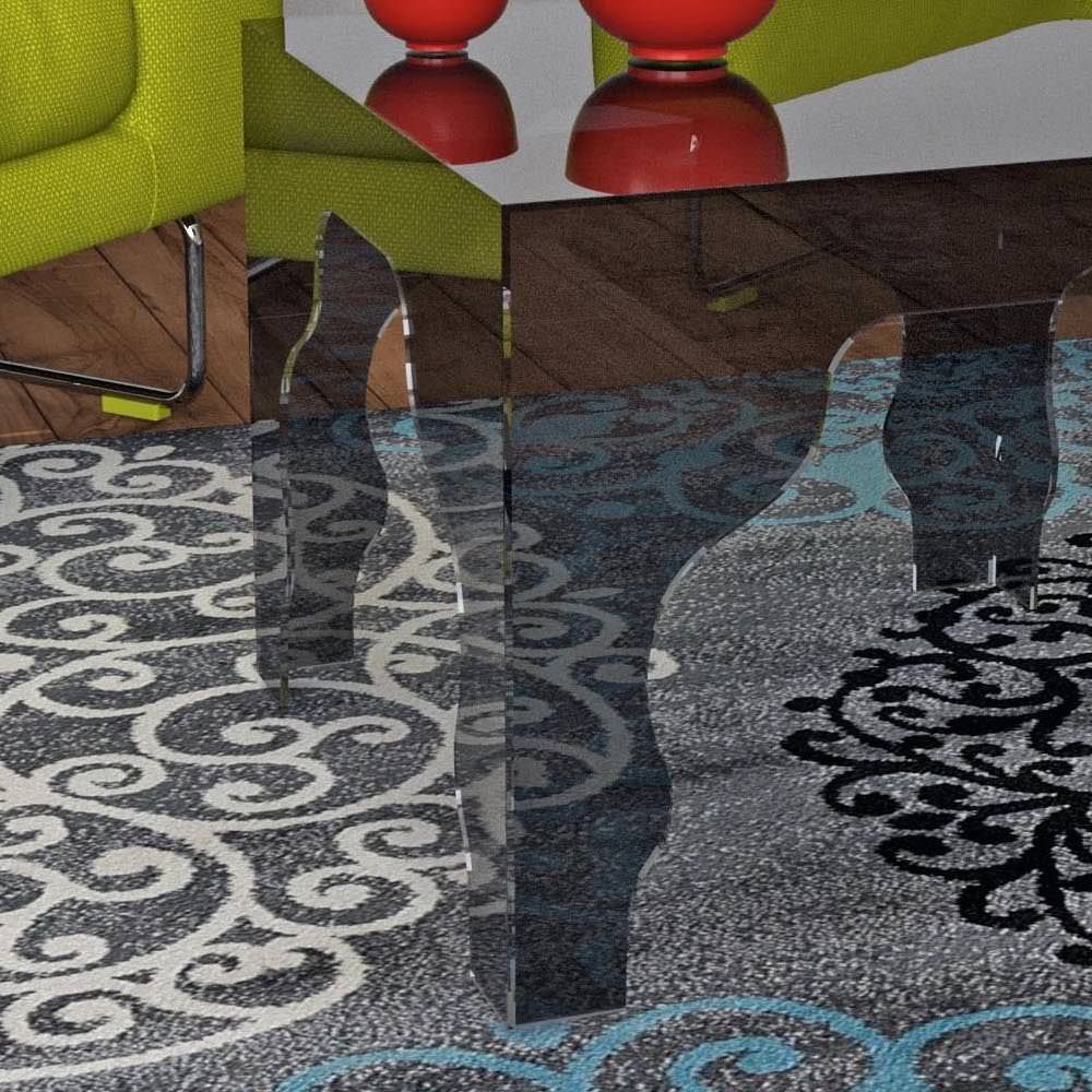 Tavolino da salotto quadrato in plexiglass Konsta