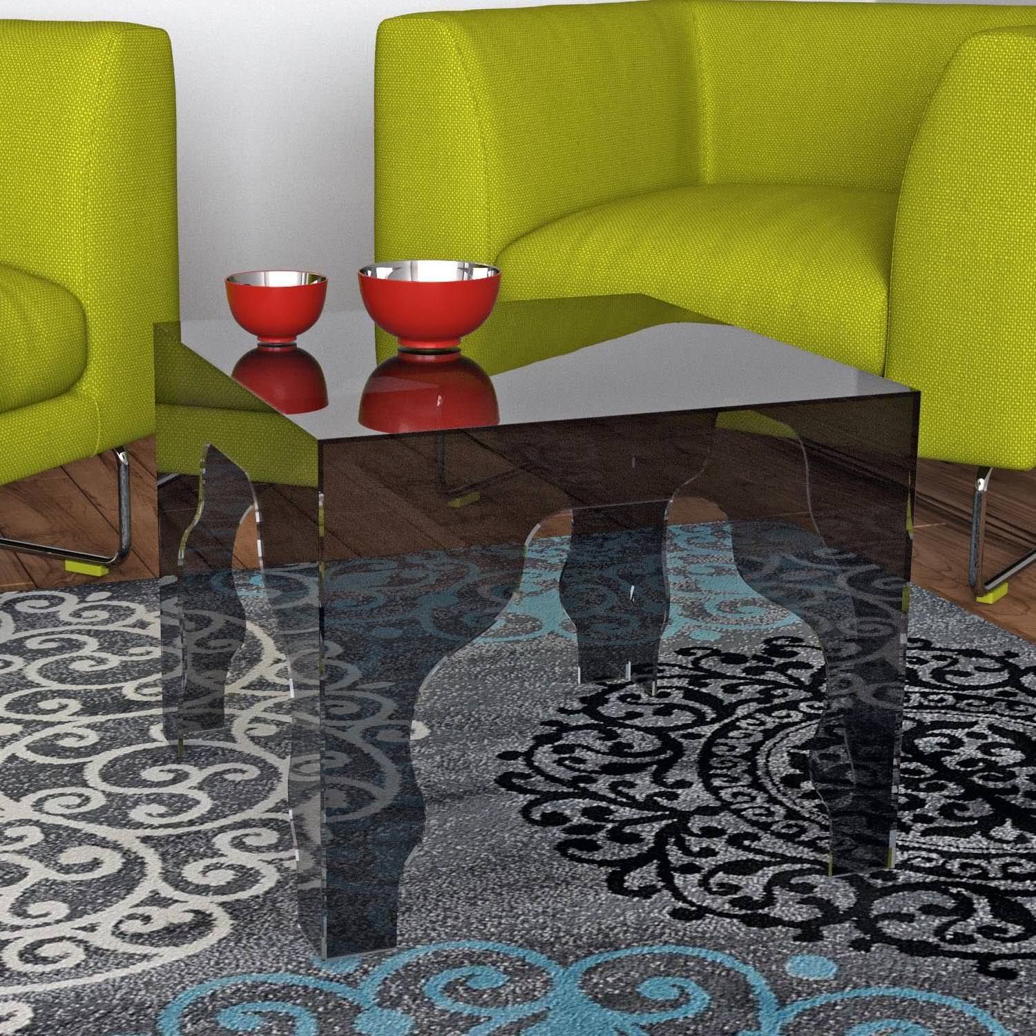 Tavolino da salotto quadrato in plexiglass Konsta