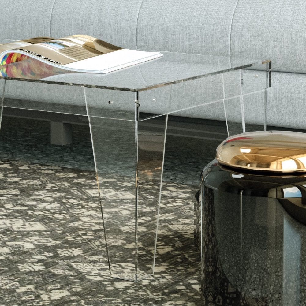 Tavolino da salotto rettangolare in plexiglass Pekko