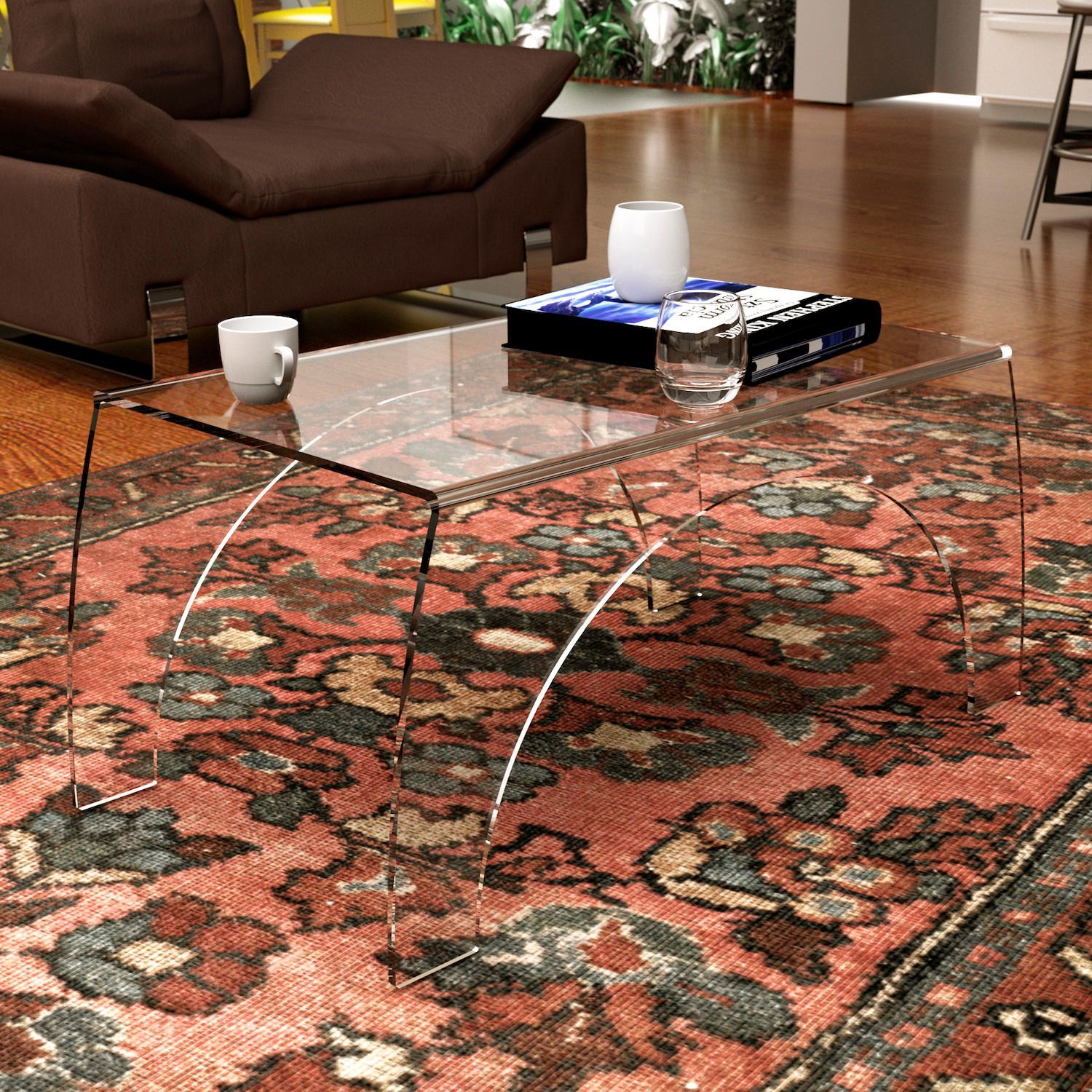 Tavolino da salotto design moderno in plexiglass Reko