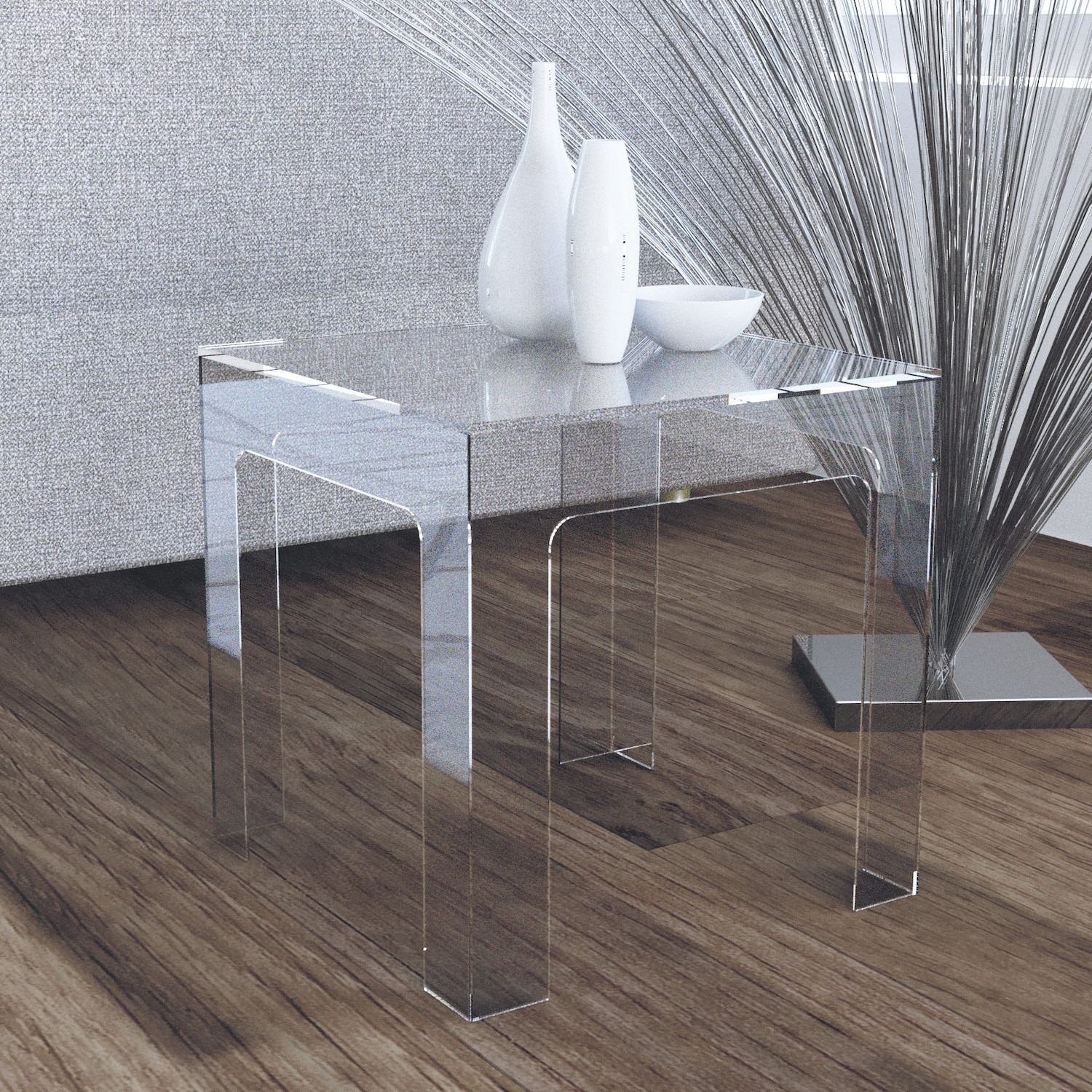 Tavolino da salotto quadrato o rettangolare in plexiglass Miro