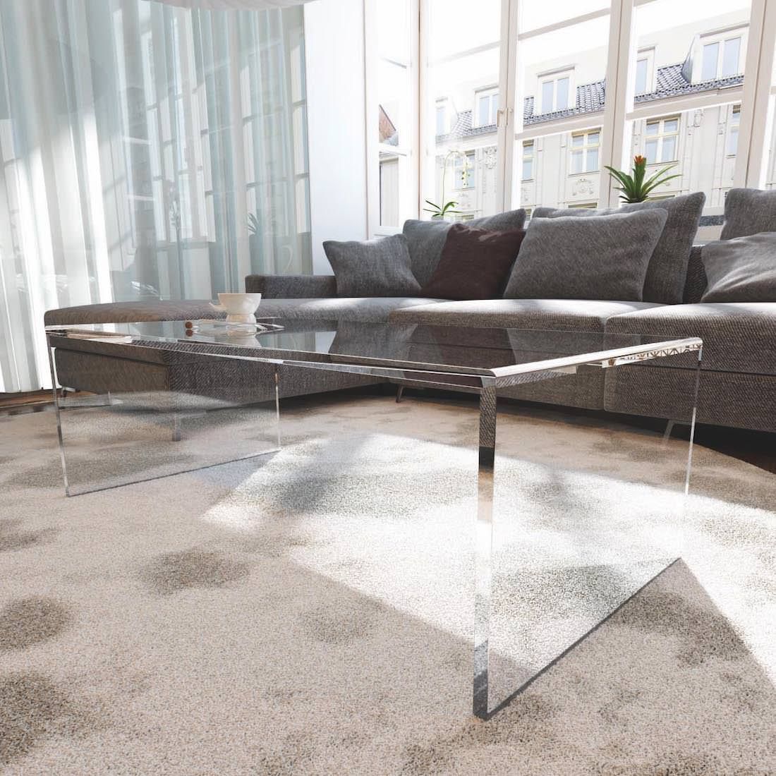 Tavolino da salotto in plexiglass trasparente Elmeri