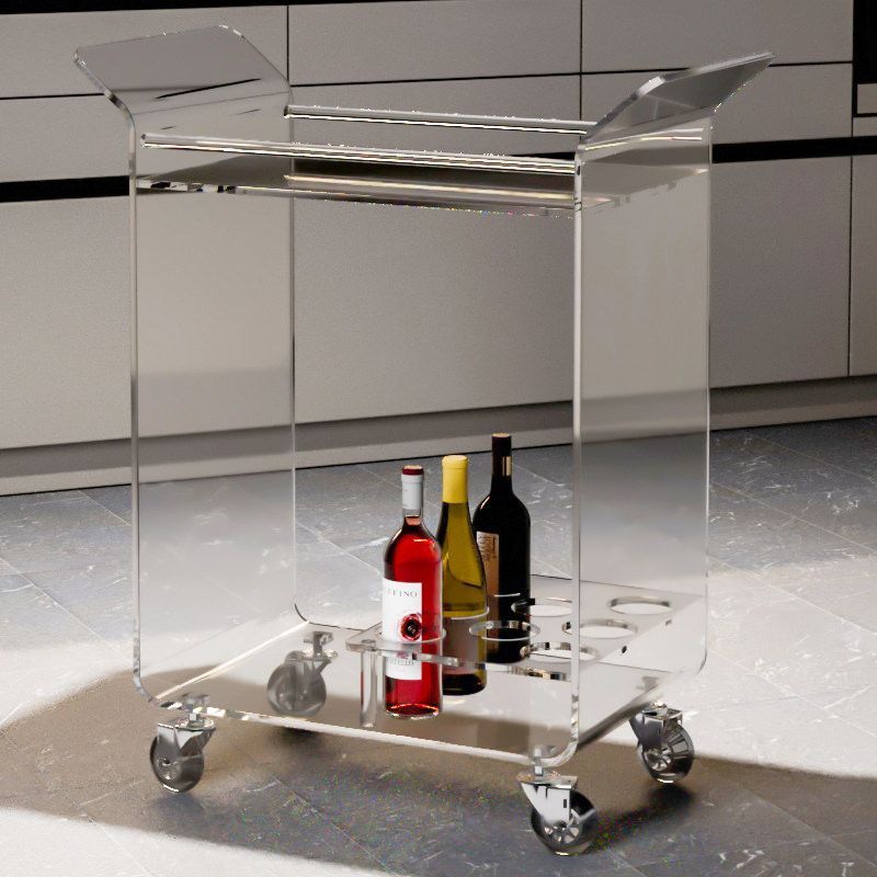 Carrello portavivande design in plexiglass Fabiola