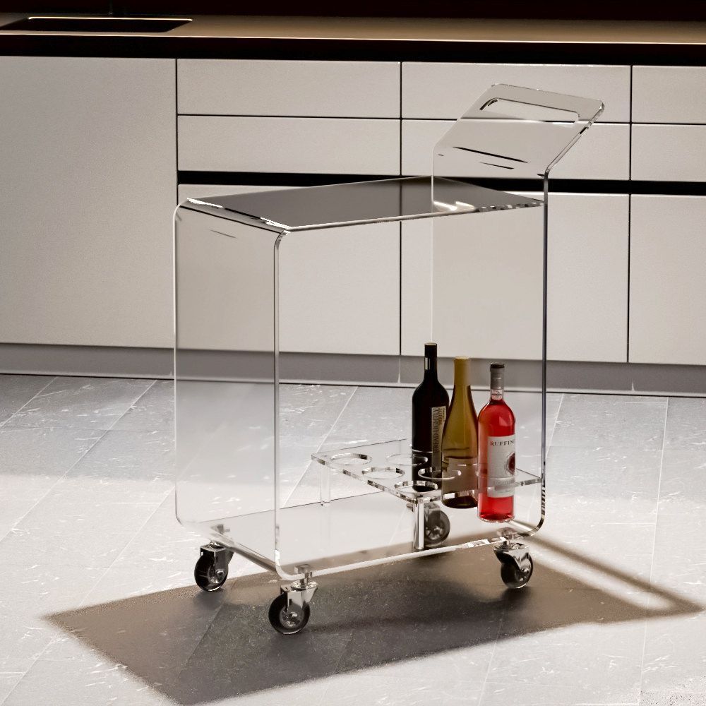 Carrello cucina in plexiglass trasparente Nicole