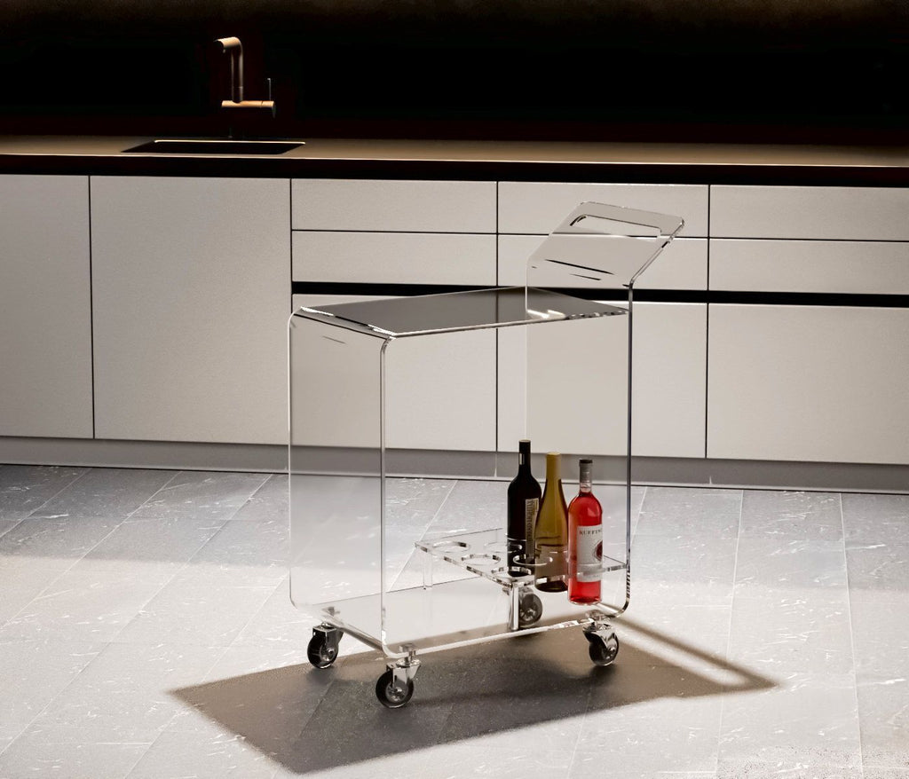 Carrello cucina in plexiglass trasparente Nicole