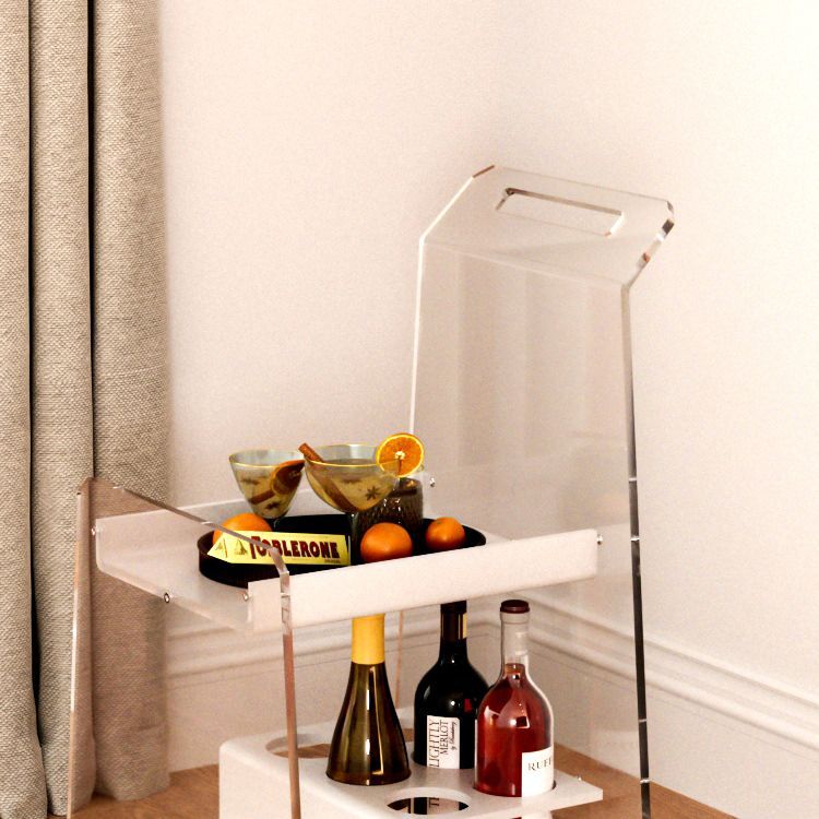 Carrello cucina salvaspazio in plexiglass Greta