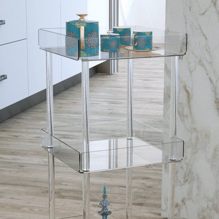 Carrello cucina design moderno in plexiglass Marion