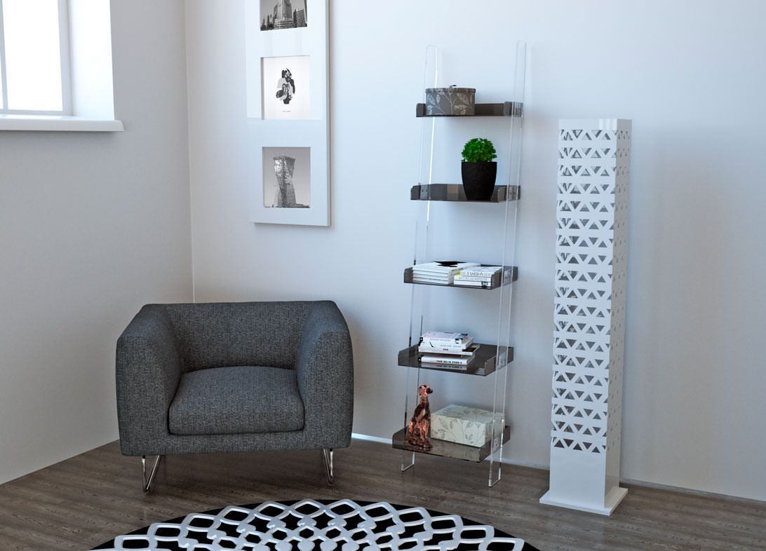 Libreria a colonna salvaspazio in plexiglass Breval