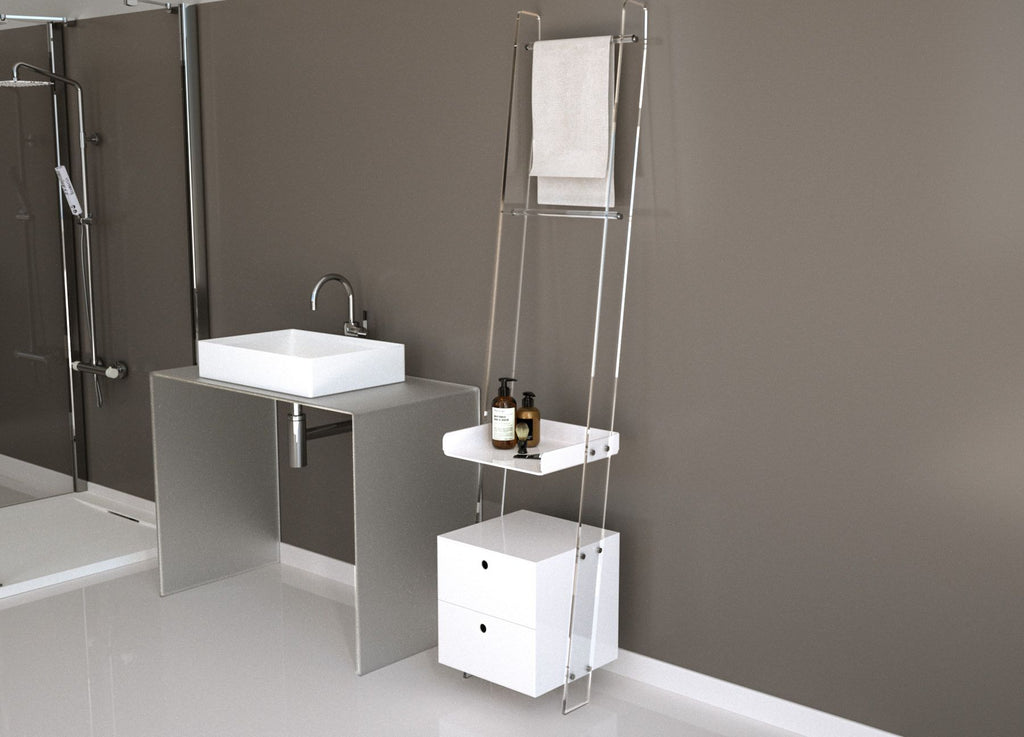 Scaffale bagno salvaspazio in plexiglass Modan